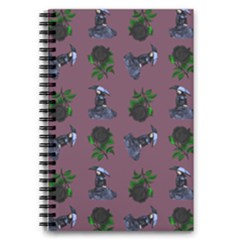 Gothic Girl Rose Mauve Pattern 5 5  X 8 5  Notebook by snowwhitegirl