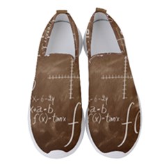 Mathematics Brown Women s Slip On Sneakers by snowwhitegirl