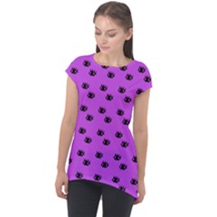 Purple Eyes Cap Sleeve High Low Top by snowwhitegirl