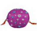 Snowflakes Winter Christmas Purple Drawstring Bucket Bag View3