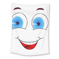 Smiley Face Laugh Comic Funny Medium Tapestry by Sudhe