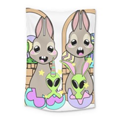Graphic Kawaii Bunnies Small Tapestry by Sudhe