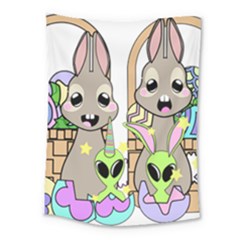 Graphic Kawaii Bunnies Medium Tapestry by Sudhe