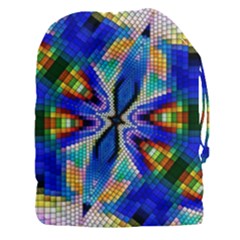Art Kaleidoscope Meditation Mosaic Drawstring Pouch (xxxl) by Wegoenart