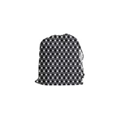 Black And White Boxes Drawstring Pouch (xs) by designsbyamerianna
