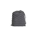 Black And White Boxes Drawstring Pouch (XS) View1