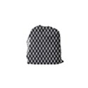 Black And White Boxes Drawstring Pouch (XS) View2