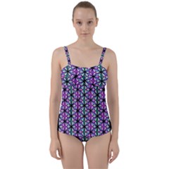Triangle Seamless Twist Front Tankini Set by Mariart