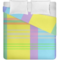 Easter Background Easter Plaid Duvet Cover Double Side (king Size) by Simbadda