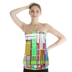 Business Finance Statistics Graphic Strapless Top by Simbadda