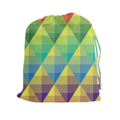 Background Colorful Geometric Drawstring Pouch (xxl) by Simbadda