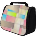 Background Abstract Grid Full Print Travel Pouch (Big) View1