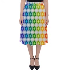 Background Colorful Geometric Classic Midi Skirt by Simbadda