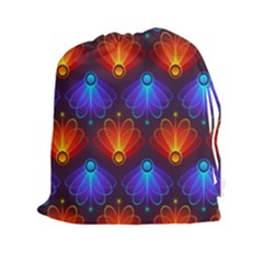 Background Colorful Abstract Drawstring Pouch (xxl) by Simbadda