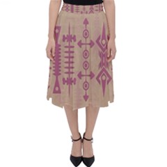 Background Non Seamless Pattern Classic Midi Skirt by Simbadda