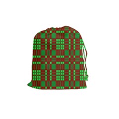 Lumberjack Plaid Buffalo Plaid Drawstring Pouch (medium) by Simbadda