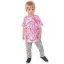 Marble Painting Texture Pattern Pink Kids  Raglan Tee View1