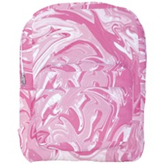 Marble Painting Texture Pattern Pink Full Print Backpack by Simbadda