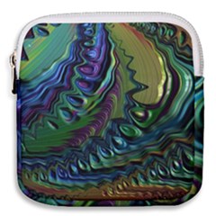 Fractal Art Background Image Mini Square Pouch by Simbadda