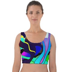 Curvy Collage Velvet Crop Top by bloomingvinedesign