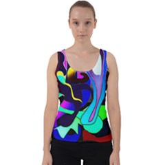 Curvy Collage Velvet Tank Top by bloomingvinedesign