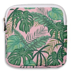 Tropical Greens Leaves Design Mini Square Pouch by Simbadda