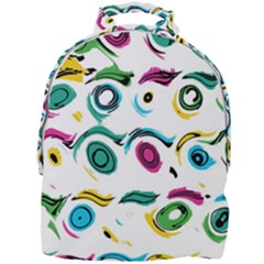 Distorted Circles On A White Background                 Mini Full Print Backpack by LalyLauraFLM