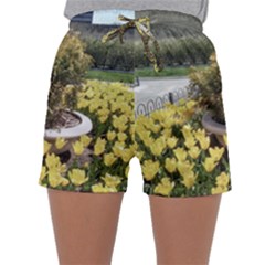 Columbus Commons Yellow Tulips Sleepwear Shorts by Riverwoman