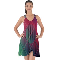 Fractal Artwork Abstract Background Show Some Back Chiffon Dress by Sudhe