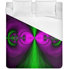 Abstract Artwork Fractal Background Green Purple Duvet Cover (california King Size) by Sudhe