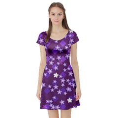 Ross Pattern Square Short Sleeve Skater Dress by HermanTelo