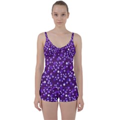 Ross Pattern Square Tie Front Two Piece Tankini by HermanTelo