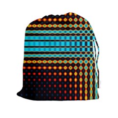 Signal Background Pattern Light Drawstring Pouch (xxl) by Sudhe
