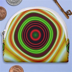 Digital Art Background Yellow Red Horseshoe Style Canvas Pouch by Sudhe