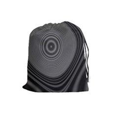 Digital Art Background Black White Drawstring Pouch (large) by Sudhe