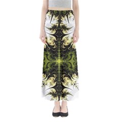 Abstract Fractal Pattern Artwork Full Length Maxi Skirt by Sudhe