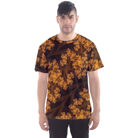 Abstract Fractal Pattern Artwork Flora Men s Sports Mesh Tee by Sudhe