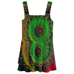 Abstract Fractal Pattern Artwork Art Kids  Layered Skirt Swimsuit by Sudhe