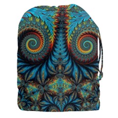 Abstract Art Fractal Creative Drawstring Pouch (xxxl) by Sudhe