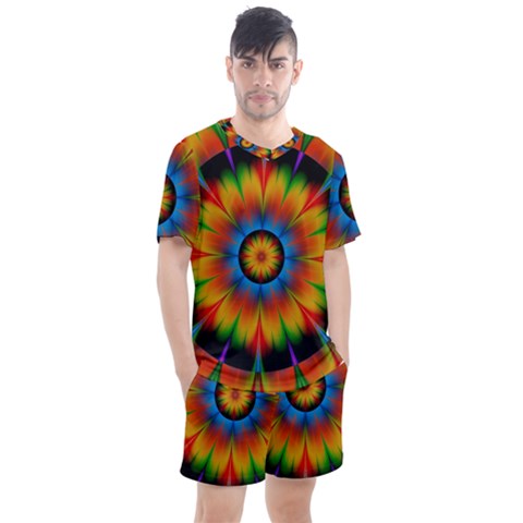 Abstract Digital Art Artwork Men s Mesh Tee And Shorts Set by Pakrebo