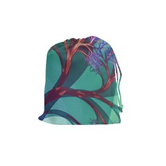 Art Fractal Artwork Creative Drawstring Pouch (medium) by Pakrebo