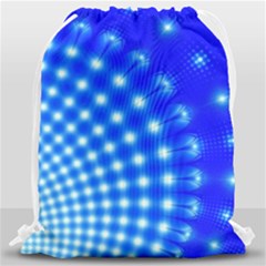 Digital Arts Fractals Futuristic Blue Drawstring Bag (large) by Pakrebo
