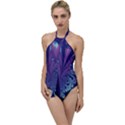 Design Art Digital Art Artwork Go with the Flow One Piece Swimsuit View1