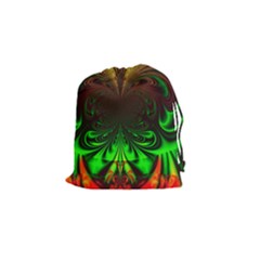 Digital Arts Fractals Futuristic Art Drawstring Pouch (small) by Pakrebo