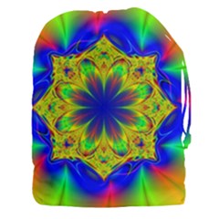 Digital Art Fractal Artwork Flower Drawstring Pouch (xxxl) by Pakrebo