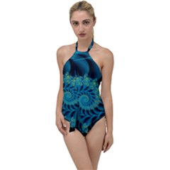 Art Artwork Fractal Digital Art Go With The Flow One Piece Swimsuit by Pakrebo
