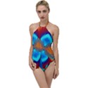 Artwork Digital Art Fractal Colors Go with the Flow One Piece Swimsuit View1