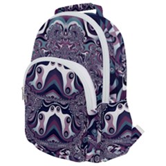 Fractal Art Artwork Design Rounded Multi Pocket Backpack by Pakrebo