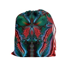 Abstract Art Fractal Artwork Drawstring Pouch (xl) by Pakrebo