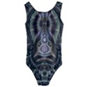 Digital Art Fractal Artwork Kids  Cut-Out Back One Piece Swimsuit View1